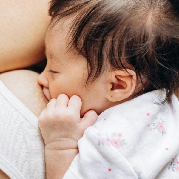 A mother and her baby.