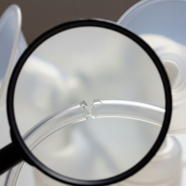 a tear in the tubing