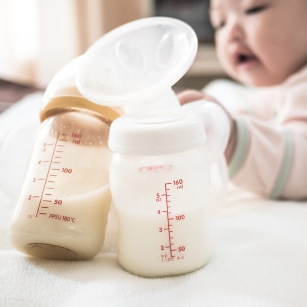 breast milk in bottles