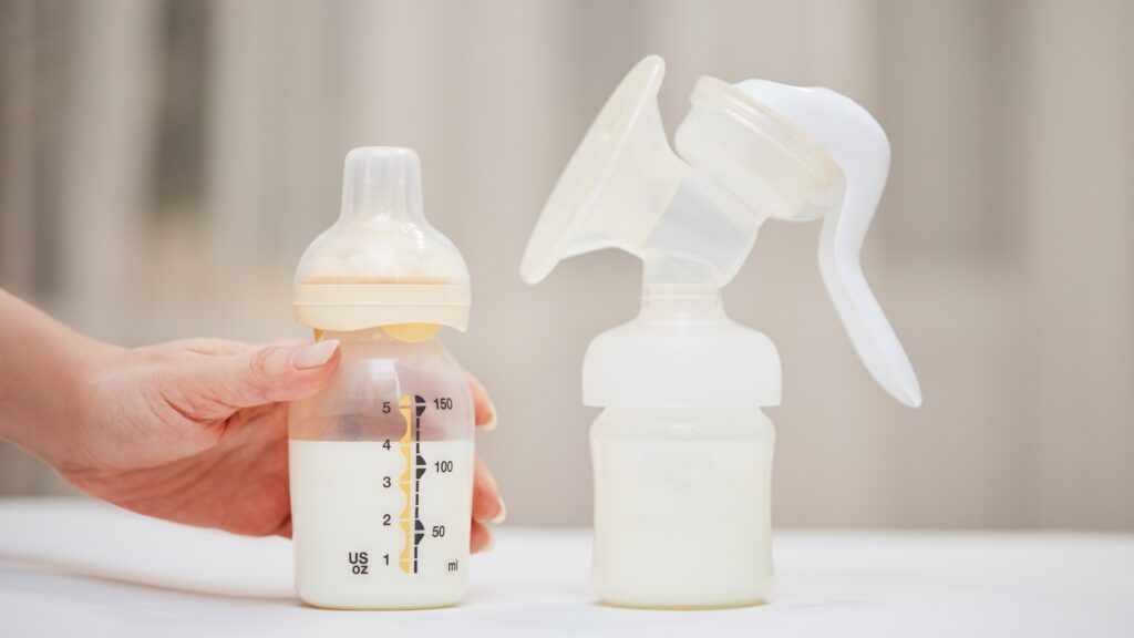 image of a manual breast pump
